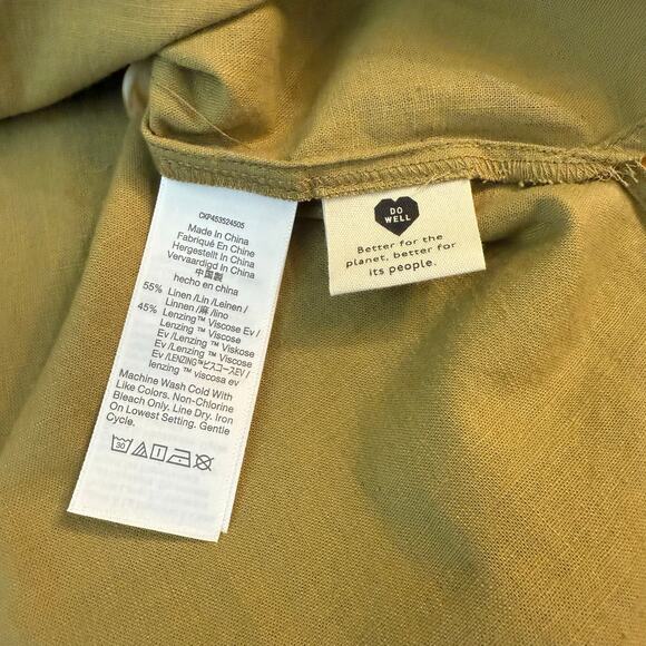 Madewell Shirt Size S Linen Blend Henley Slouch NWT - Picture 10 of 12